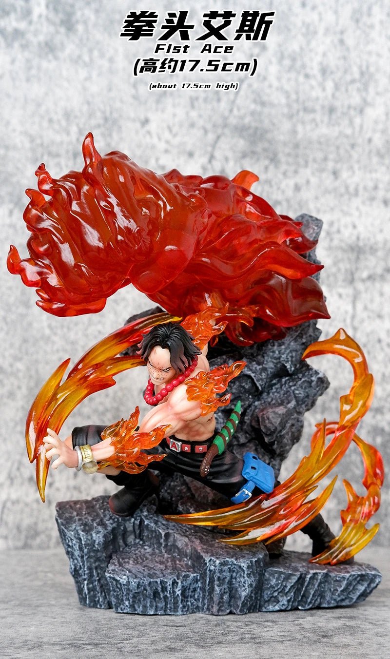 17.5cm One Piece Figures Ace Anime Figures Portgas D Ace Statue Figurine Action Figure Model Doll Pvc Gk Collection Toy Gift - Kaiju Mafia