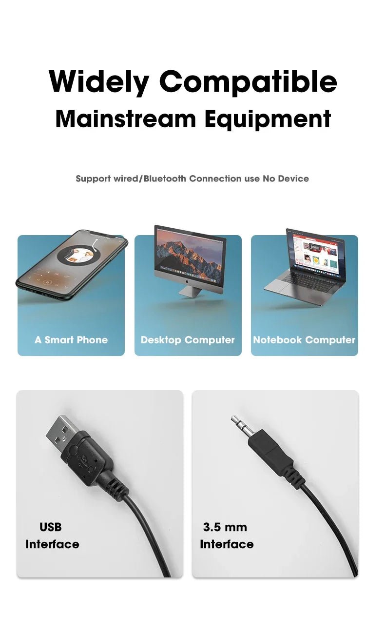 Home Theater Bluetooth Speaker Wired and Wireless Soundbar USB Powered Soundbar for TV Pc Laptop Gaming Surround Audio System - Kaiju Mafia