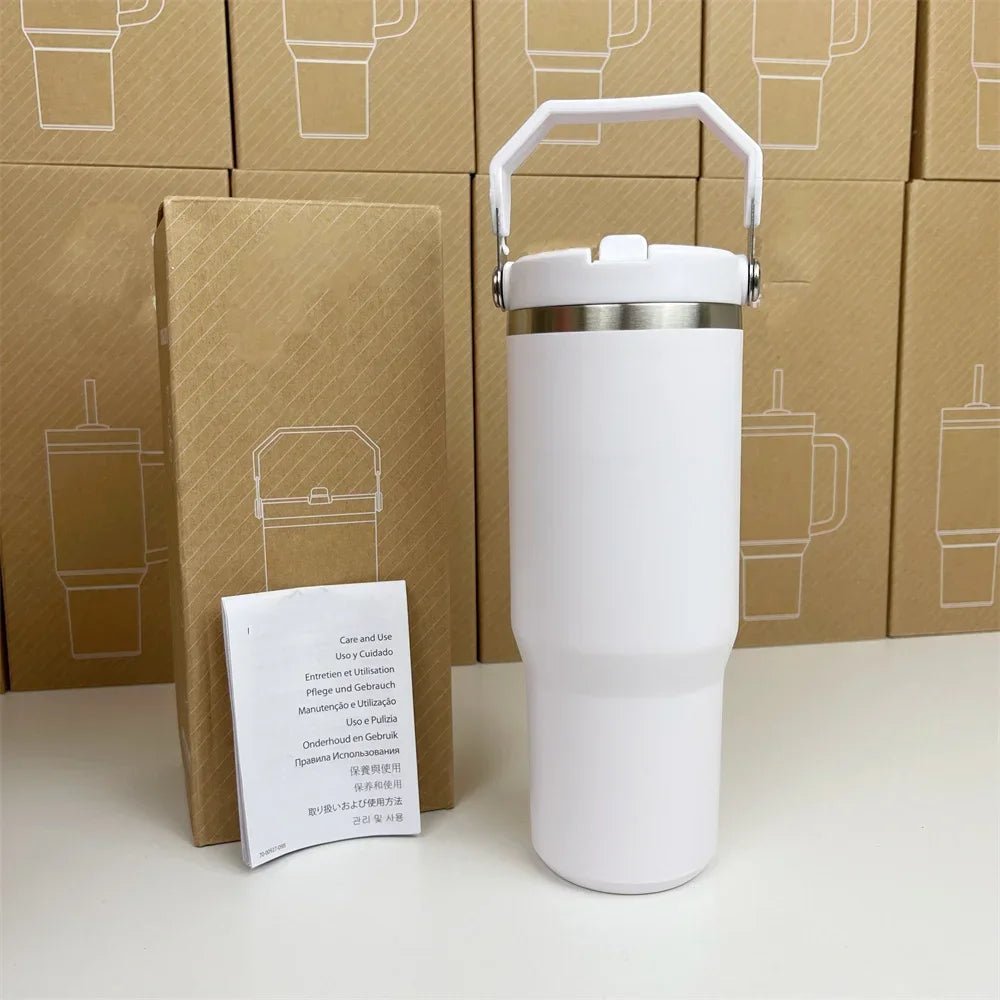 For Stanley Cup 30oz Iceflow Tumbler with Handle Stainless Steel Vacuum Insulated Car Mug Thermal Iced Travel Cup - Kaiju Mafia