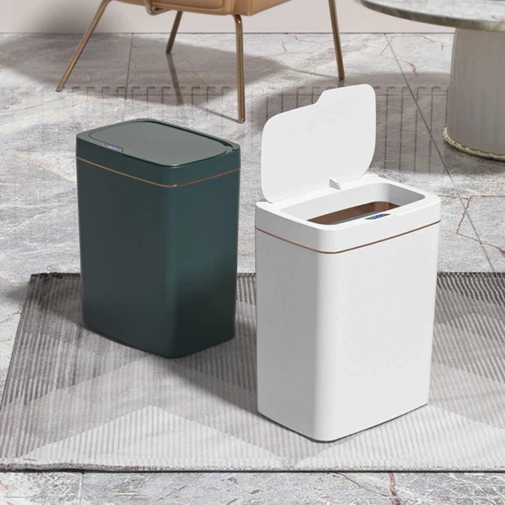 15/18L Smart Sensor Trash Can Waterproof Intelligent Touchless Trash Can Quiet Auto Motion Sensor Rubbish for Kitchen Bathroom - Kaiju Mafia