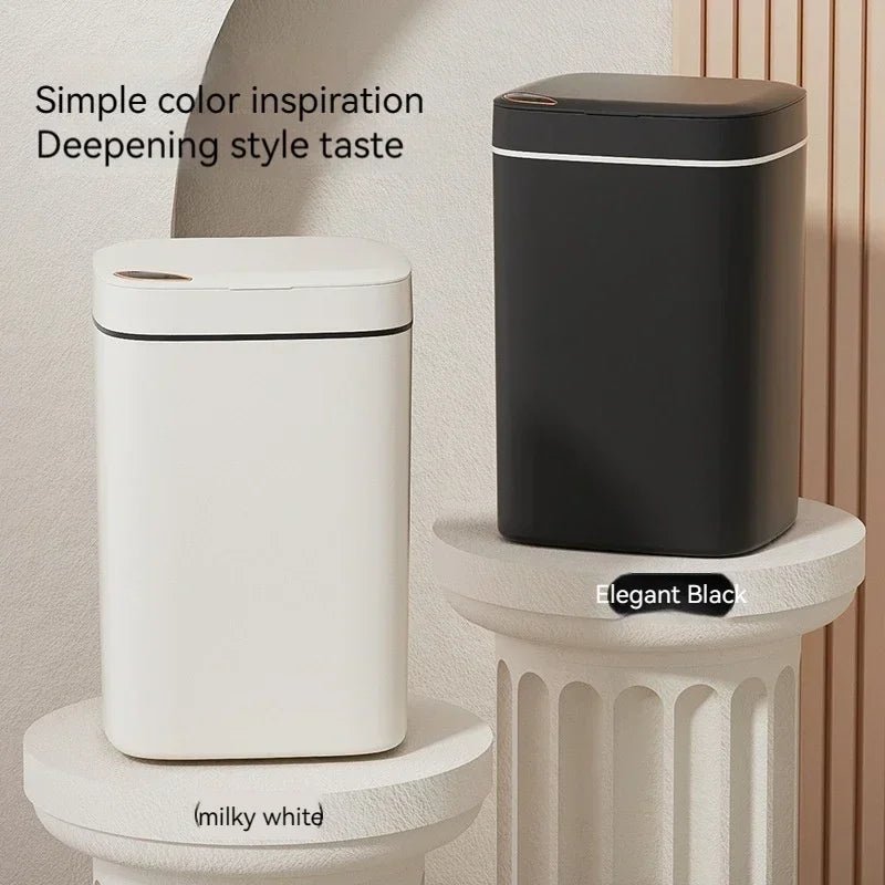 16L Smart Trash Can Automatic Sensor Trash Can Indoor Bathroom Crack Trash Can High Looking Anti - odor Household Products - Kaiju Mafia