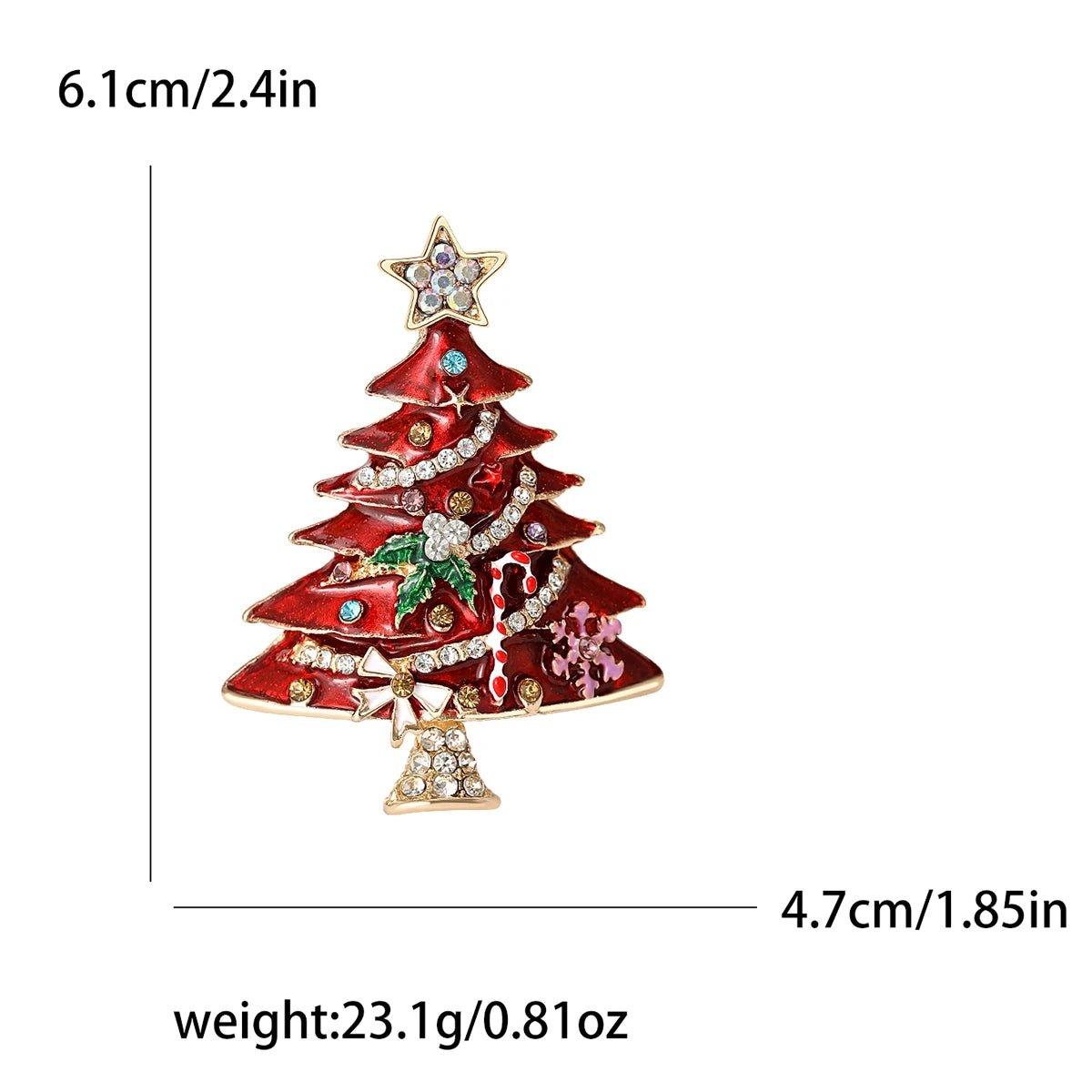 Rhinestone Star Christmas Brooches - Kaiju Mafia