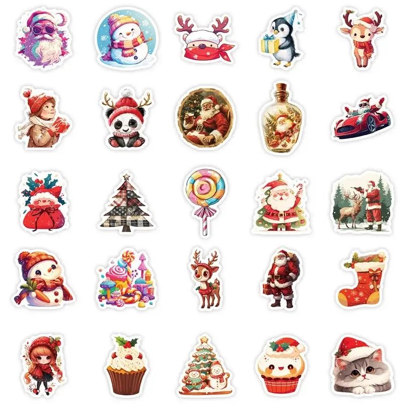 Aesthetic Christmas PVC Stickers - Kaiju Mafia