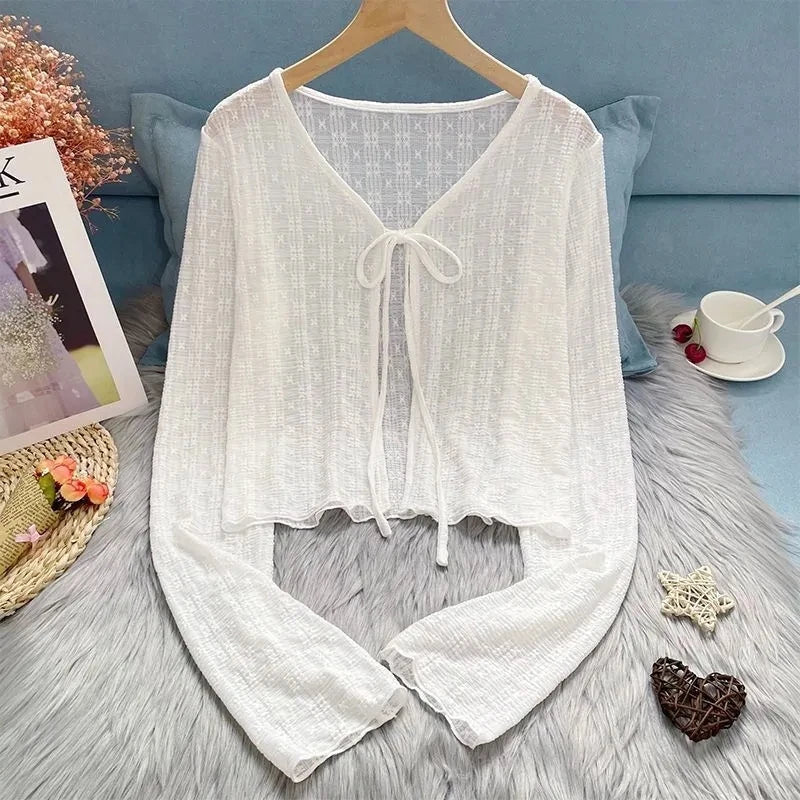 Summer Bow Cardigan T-Shirt - Kaiju Mafia