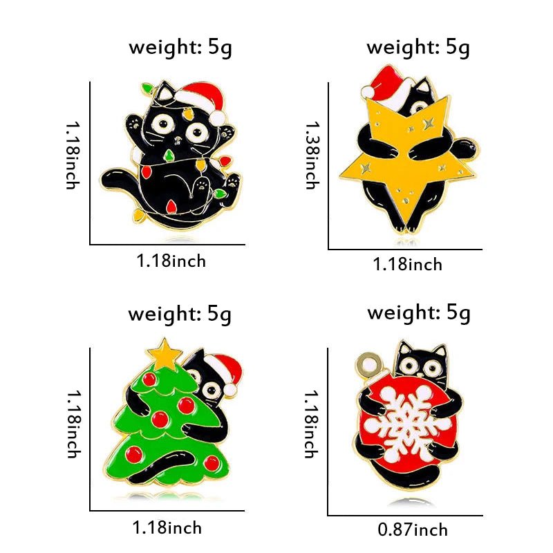 Cute Christmas Enamel Pins - Kaiju Mafia