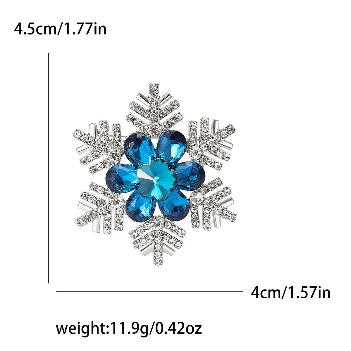 Rhinestone Snowflake Brooch Pins - Kaiju Mafia