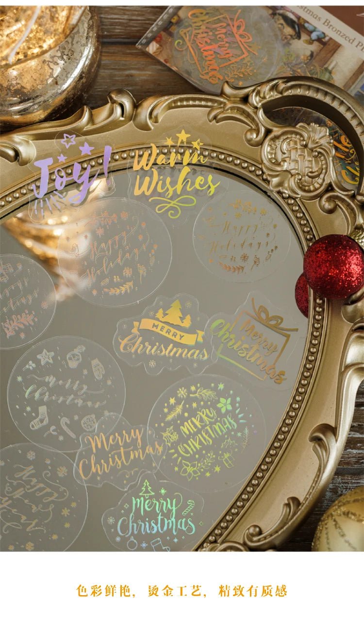 Christmas Bronzing Craft Stickers - Kaiju Mafia