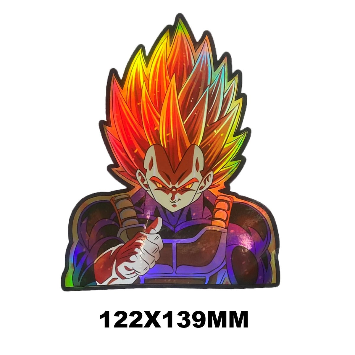 Cartoon Dragon Ball Holographic Anime Laser Stickers Motorcycle Anime Lenticular Car Window Sticker For Laptop Hot - Kaiju Mafia