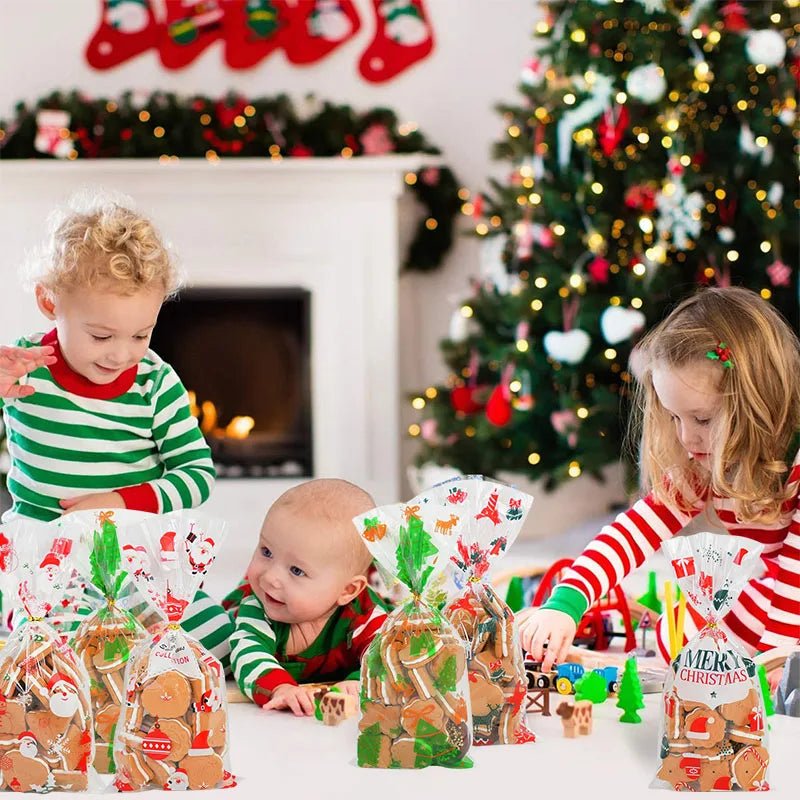 Transparent Christmas Gift Bags - Kaiju Mafia