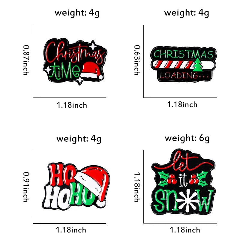 Cute Christmas Enamel Pins - Kaiju Mafia