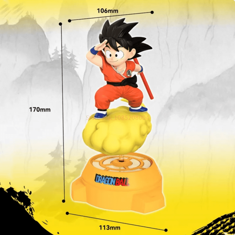 New Original Dragon Ball Anime Figure Goku Figure Rotating Night Light Room Decoration Surrounding Ornaments Lamp Birthday Gift - Kaiju Mafia