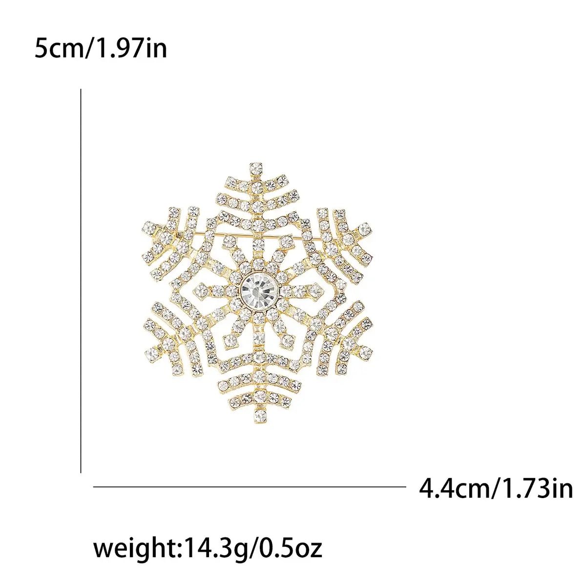 Rhinestone Snowflake Brooch Pins - Kaiju Mafia