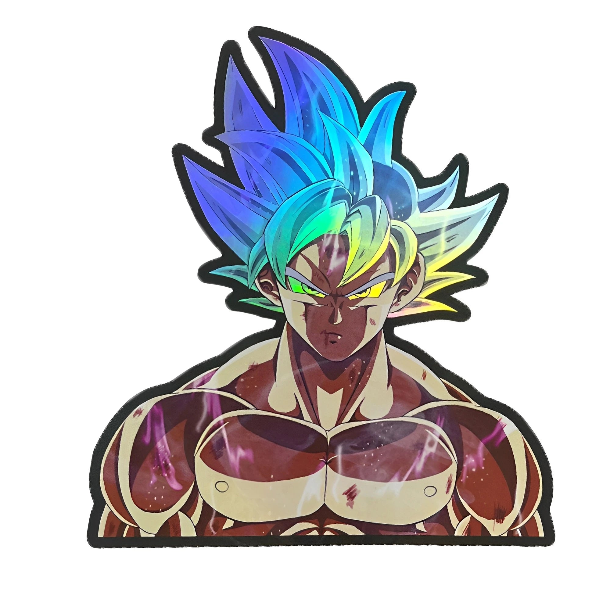 Cartoon Dragon Ball Holographic Anime Laser Stickers Motorcycle Anime Lenticular Car Window Sticker For Laptop Hot - Kaiju Mafia