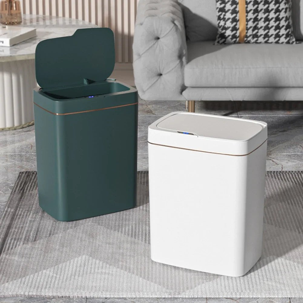 15/18L Smart Sensor Trash Can Waterproof Intelligent Touchless Trash Can Quiet Auto Motion Sensor Rubbish for Kitchen Bathroom - Kaiju Mafia