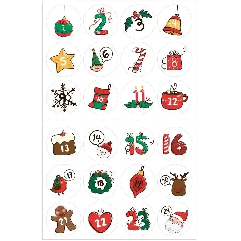 Christmas Advent Calendar Stickers - Kaiju Mafia