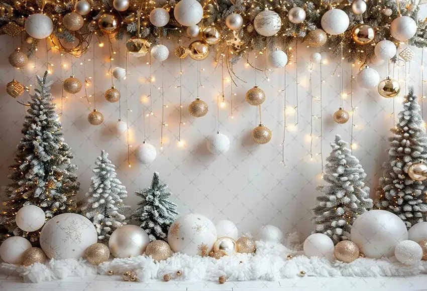 White Christmas Balloon Backdrop - Kaiju Mafia