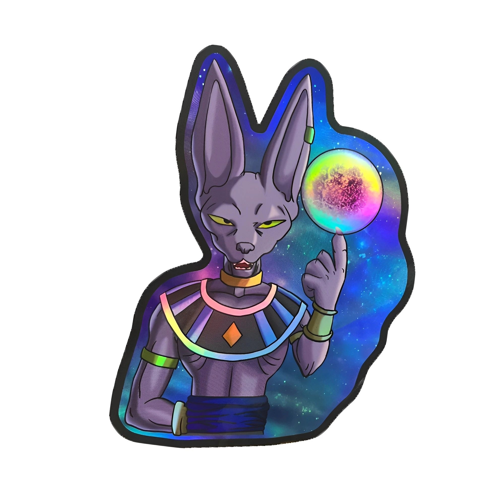 Cartoon Dragon Ball Holographic Anime Laser Stickers Motorcycle Anime Lenticular Car Window Sticker For Laptop Hot - Kaiju Mafia