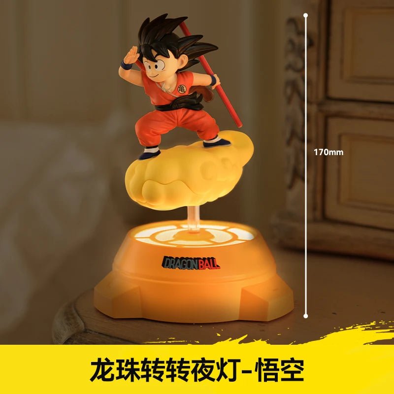 New Original Dragon Ball Anime Figure Goku Figure Rotating Night Light Room Decoration Surrounding Ornaments Lamp Birthday Gift - Kaiju Mafia