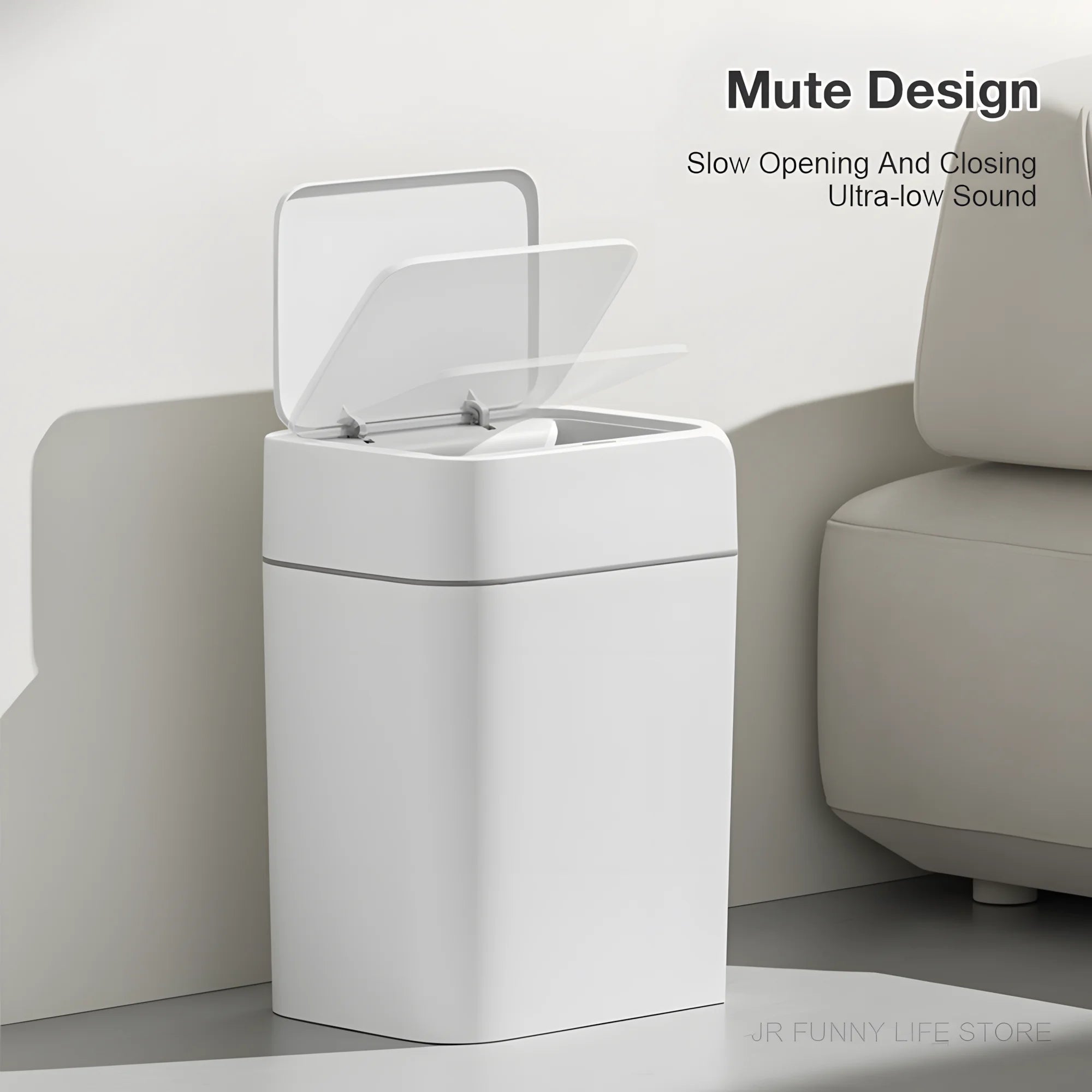 12L+16L Smart Sensor Trash Can Bathroom Anti odor Automatic Trash Bin For Toilet White Electric Wastebasket - Kaiju Mafia