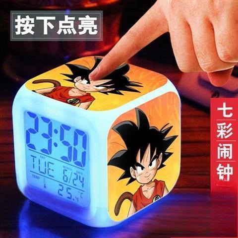 New Dragon Ball Son Goku creative trendy anime peripheral luminous night light personalized high - value cartoon alarm clock gift - Kaiju Mafia
