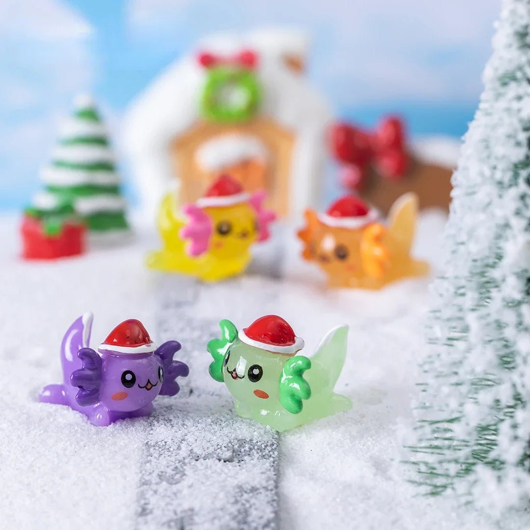 Christmas Axolotl Miniatures - Kaiju Mafia