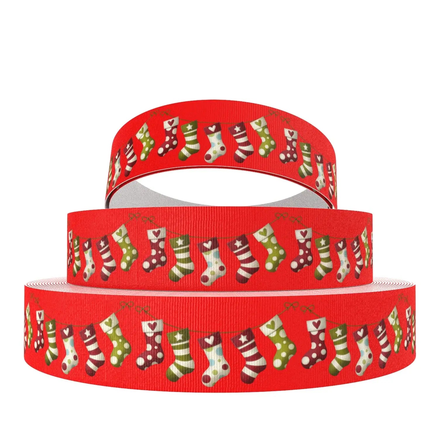 Christmas Grosgrain Ribbon Rolls - Kaiju Mafia