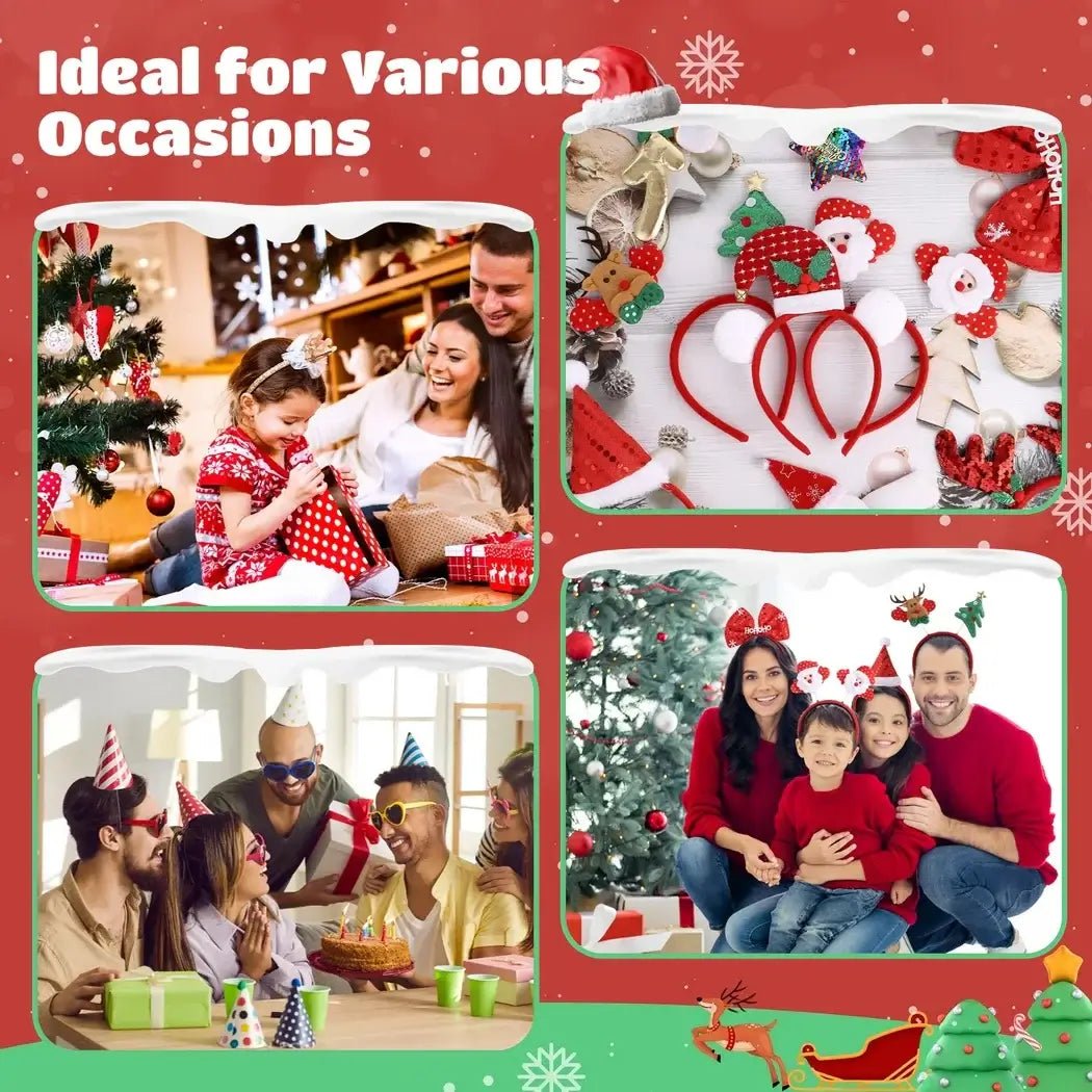 Cute Christmas Hair Headbands - Kaiju Mafia