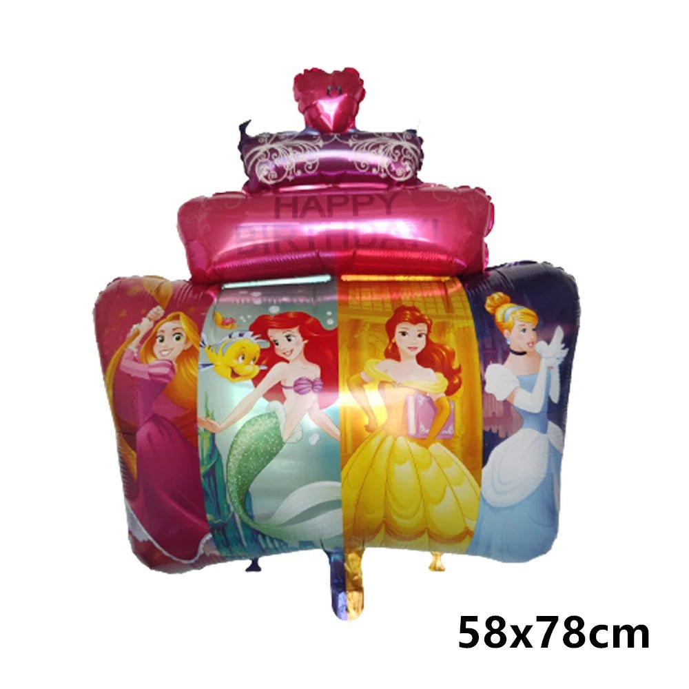 Great Cinderella Snow White Bell Elsa Princess Foil Balloons Baby Shower Girl Birthday Party Decorations Kids Helium Balls Toys - Kaiju Mafia