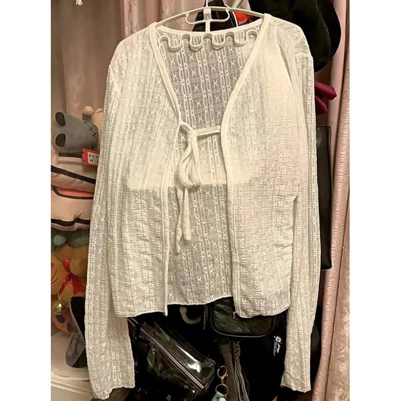 Summer Bow Cardigan T-Shirt - Kaiju Mafia