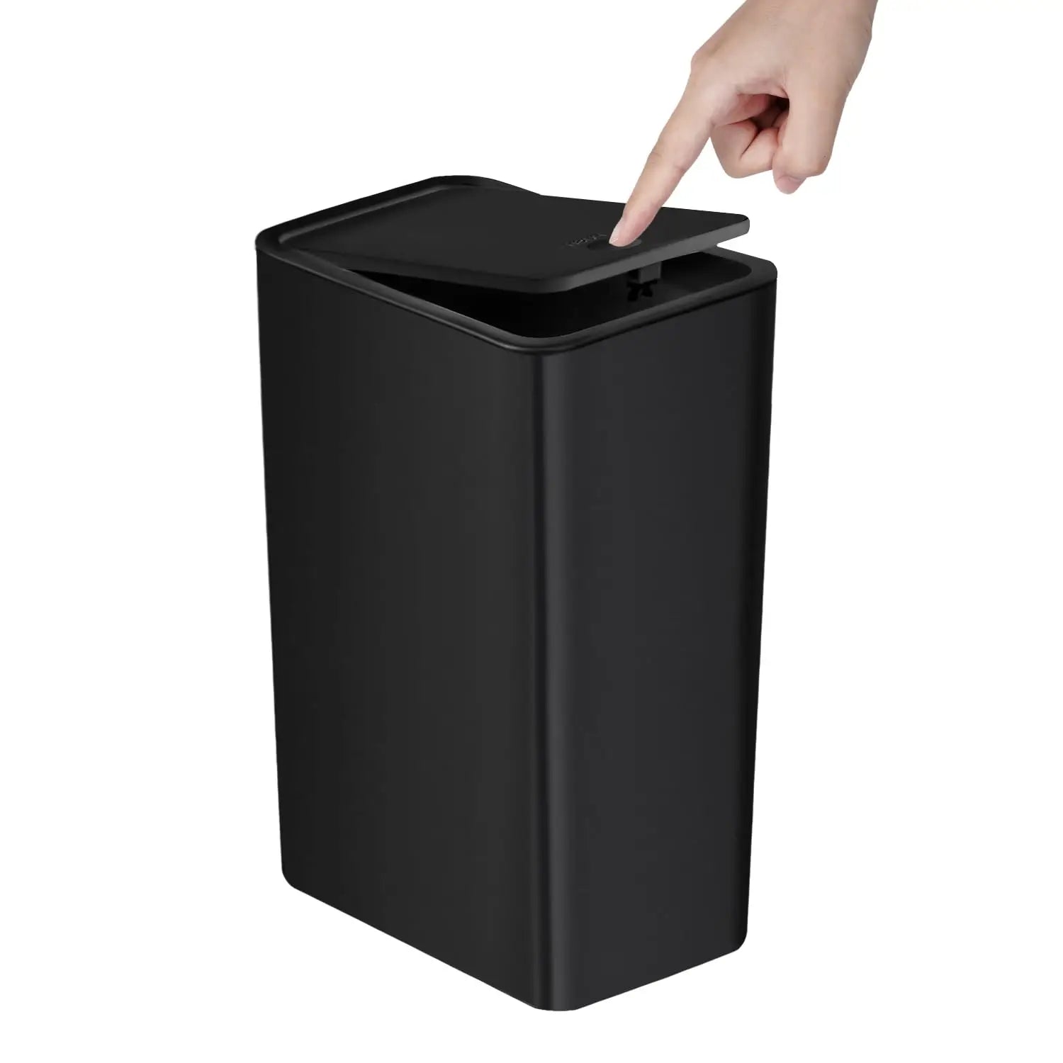 Bathroom Trash Can - 10L Small Garbage Can with Press Top Lid for Toilet,Bedroom,Living Room – Plastic Wastebasket with Pop - up Lid - Kaiju Mafia