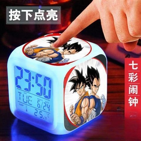 New Dragon Ball Son Goku creative trendy anime peripheral luminous night light personalized high - value cartoon alarm clock gift - Kaiju Mafia