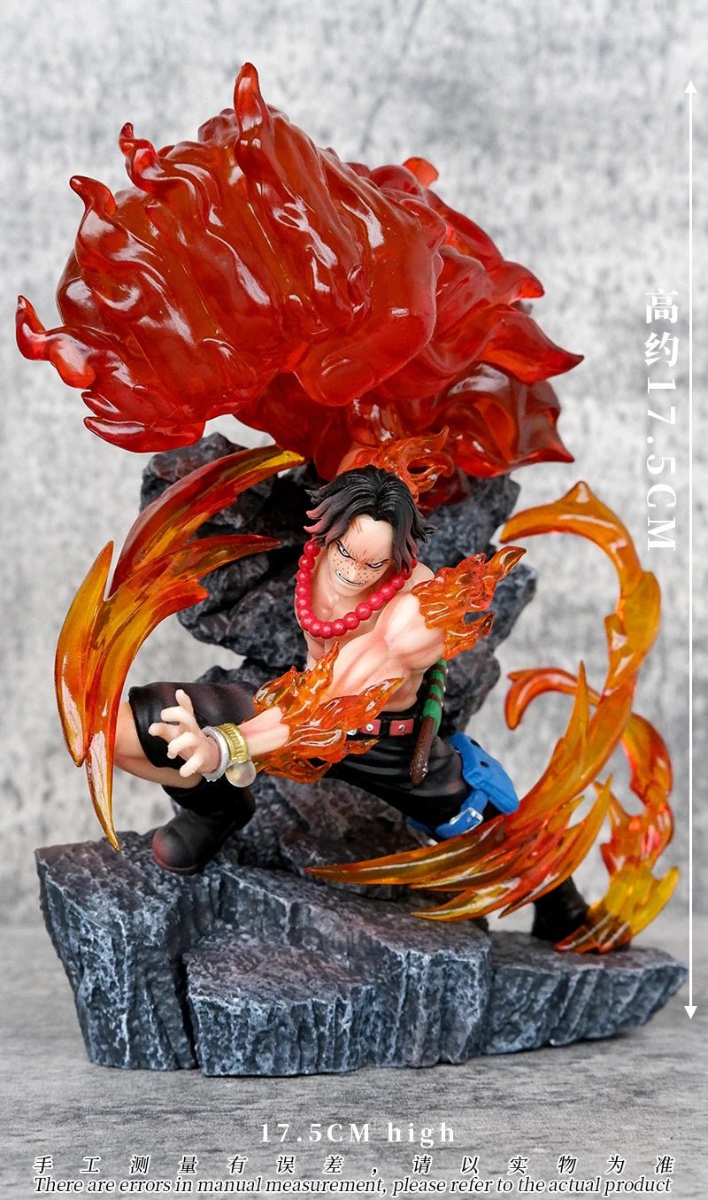 17.5cm One Piece Figures Ace Anime Figures Portgas D Ace Statue Figurine Action Figure Model Doll Pvc Gk Collection Toy Gift - Kaiju Mafia