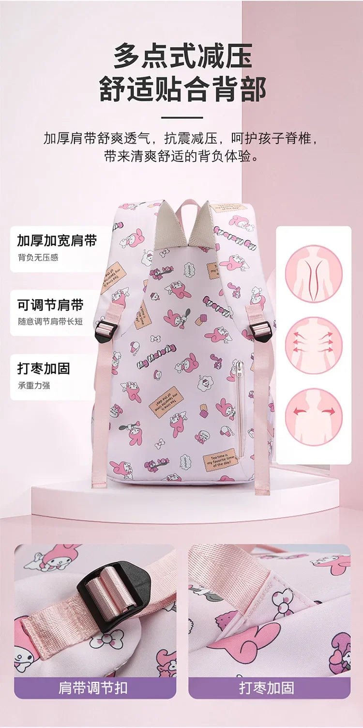 Sanrio Kuromi Hello Kitty Backpack - Kaiju Mafia