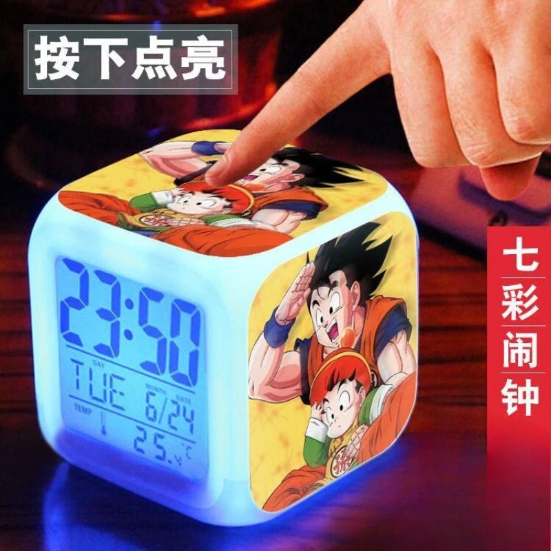 New Dragon Ball Son Goku creative trendy anime peripheral luminous night light personalized high - value cartoon alarm clock gift - Kaiju Mafia