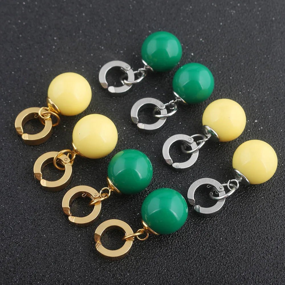 Dragon Ball Z Anime Son Goku Zamasu Vegetto Time Earring Ear Clips Vegeta Cosplay Green Yellow Earrings Prop Figure Toys Gift - Kaiju Mafia