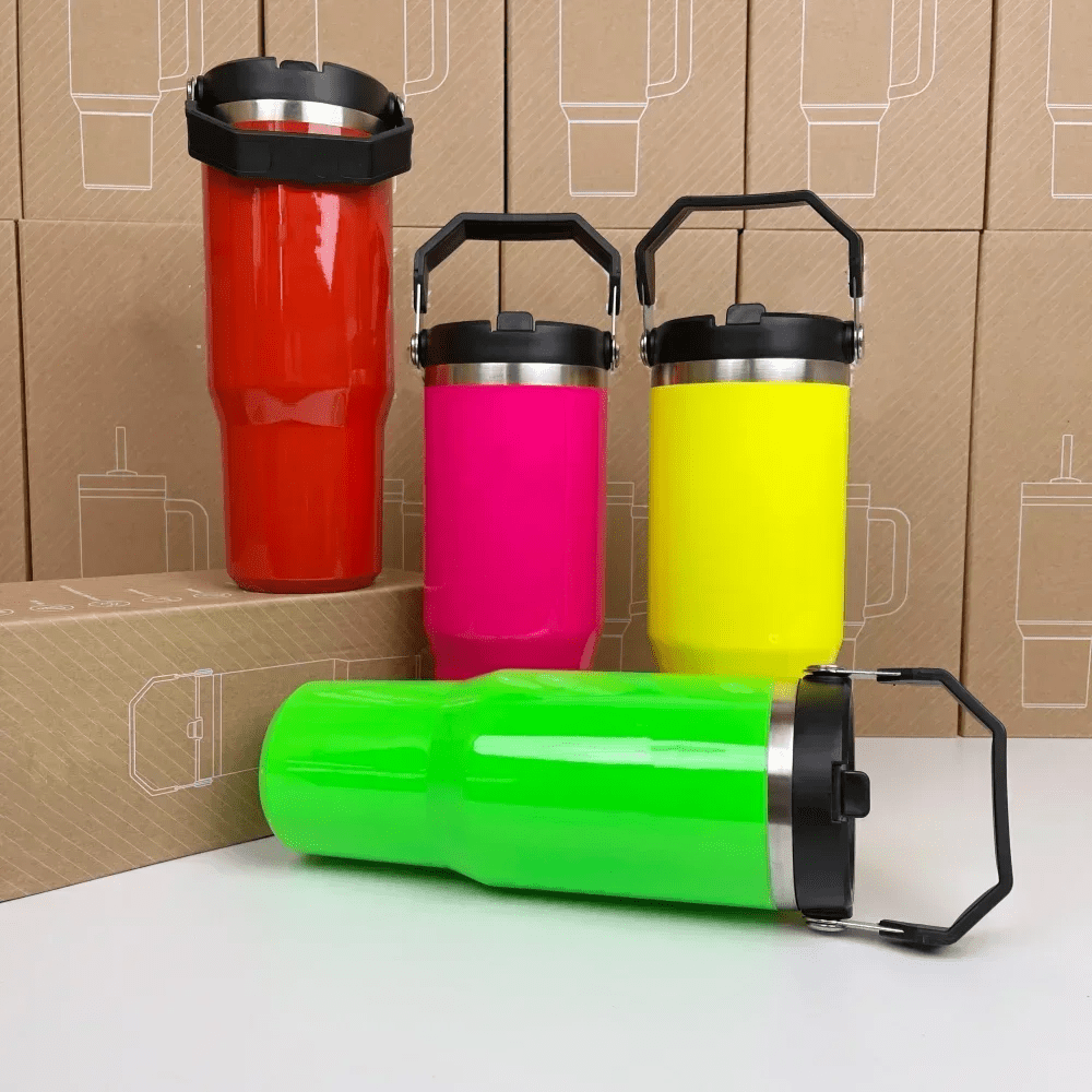 For Stanley Cup 30oz Iceflow Tumbler with Handle Stainless Steel Vacuum Insulated Car Mug Thermal Iced Travel Cup - Kaiju Mafia