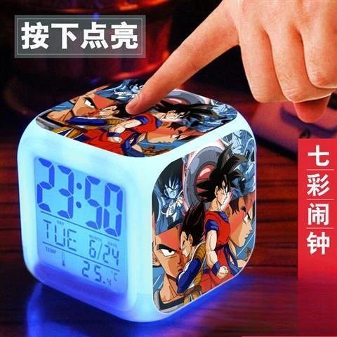New Dragon Ball Son Goku creative trendy anime peripheral luminous night light personalized high - value cartoon alarm clock gift - Kaiju Mafia