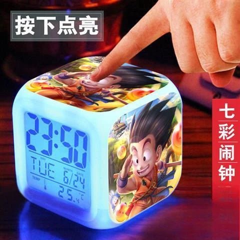 New Dragon Ball Son Goku creative trendy anime peripheral luminous night light personalized high - value cartoon alarm clock gift - Kaiju Mafia