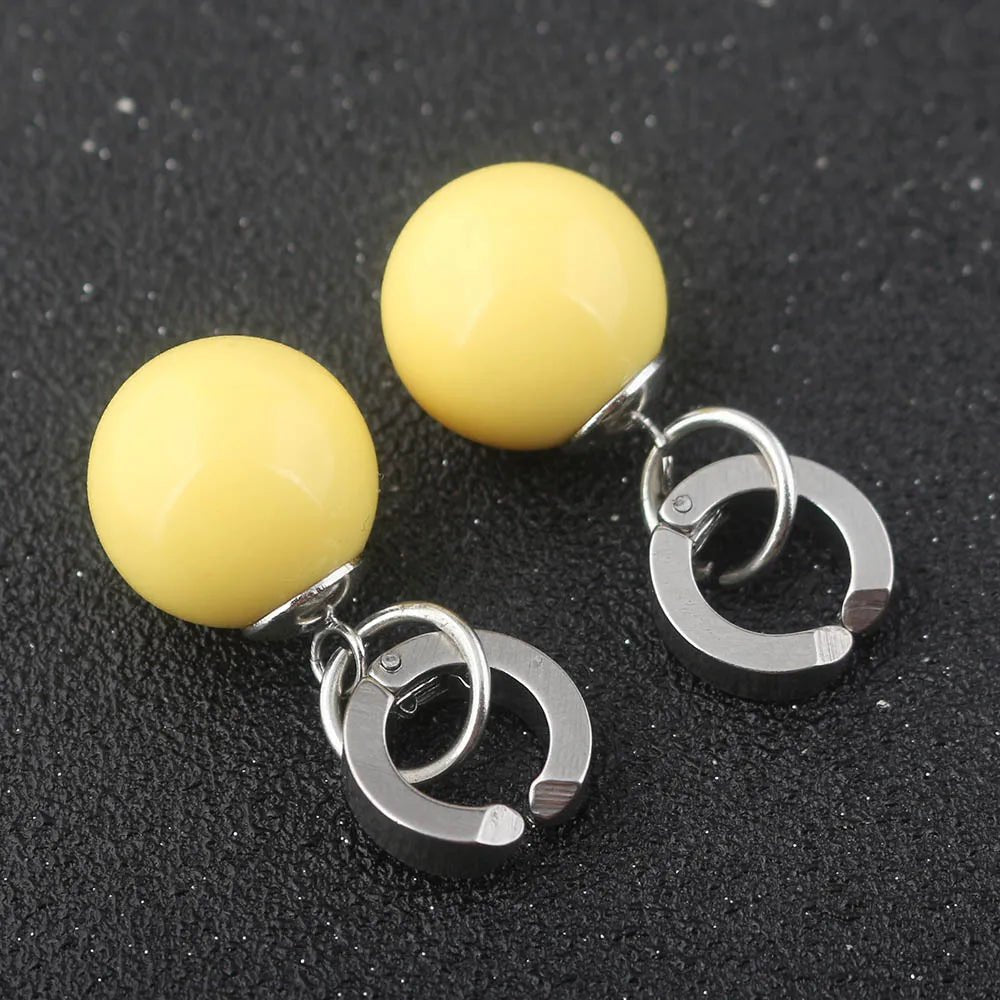 Dragon Ball Z Anime Son Goku Zamasu Vegetto Time Earring Ear Clips Vegeta Cosplay Green Yellow Earrings Prop Figure Toys Gift - Kaiju Mafia