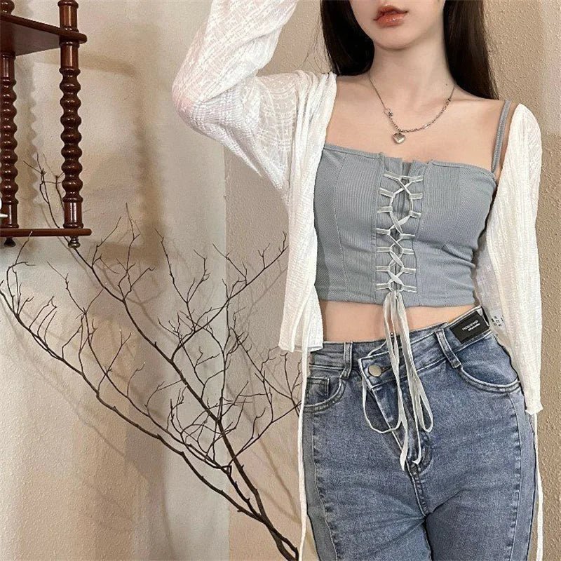 Summer Bow Cardigan T-Shirt - Kaiju Mafia