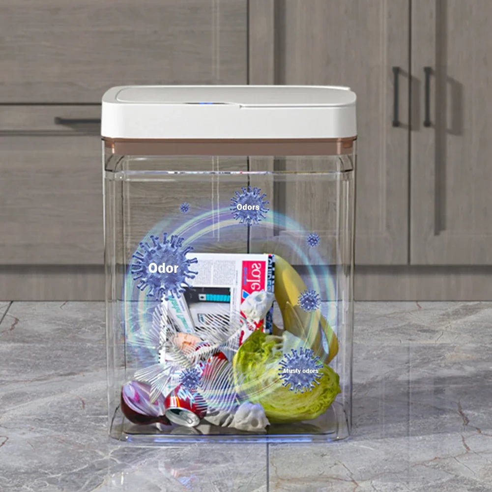 15/18L Smart Sensor Trash Can Waterproof Intelligent Touchless Trash Can Quiet Auto Motion Sensor Rubbish for Kitchen Bathroom - Kaiju Mafia