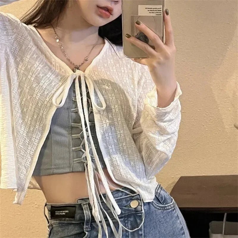 Summer Bow Cardigan T-Shirt - Kaiju Mafia