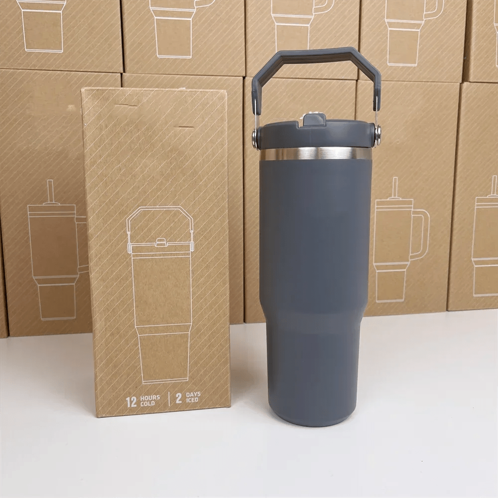 For Stanley Cup 30oz Iceflow Tumbler with Handle Stainless Steel Vacuum Insulated Car Mug Thermal Iced Travel Cup - Kaiju Mafia