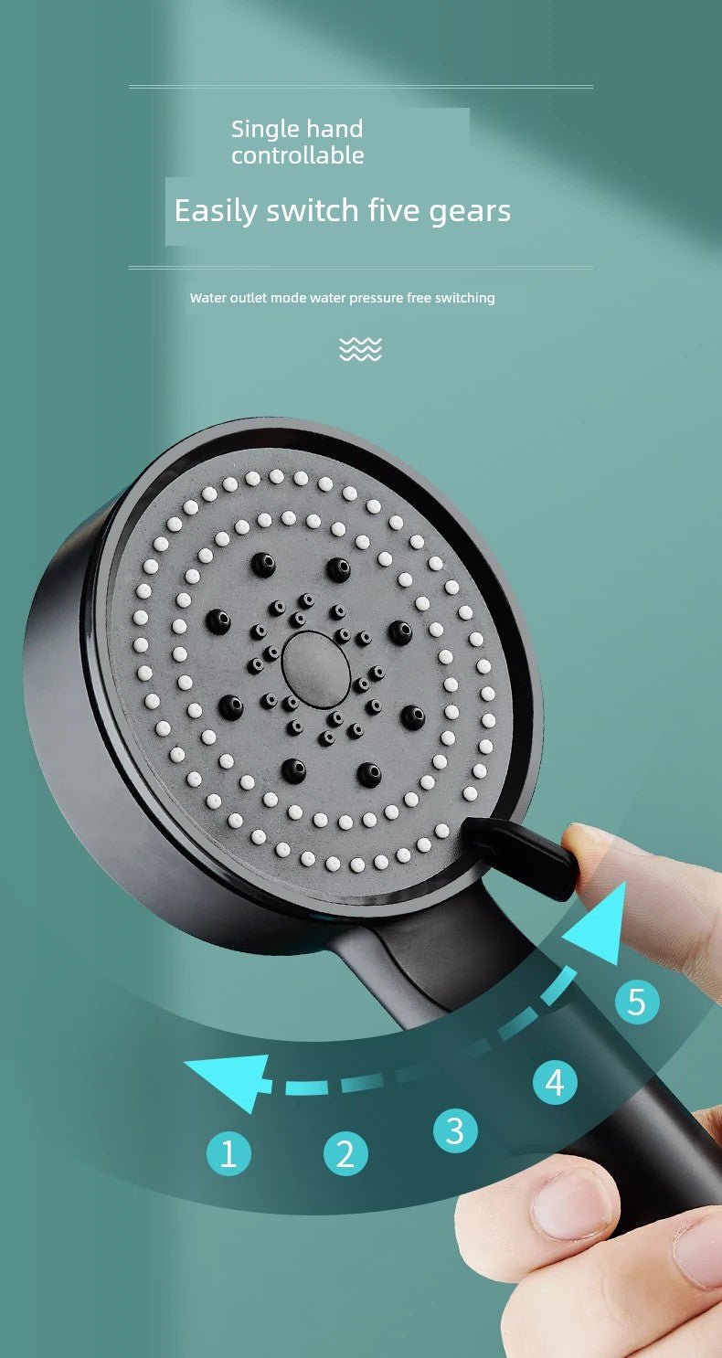 Five - Speed Handheld Shower Nozzle - Kaiju Mafia