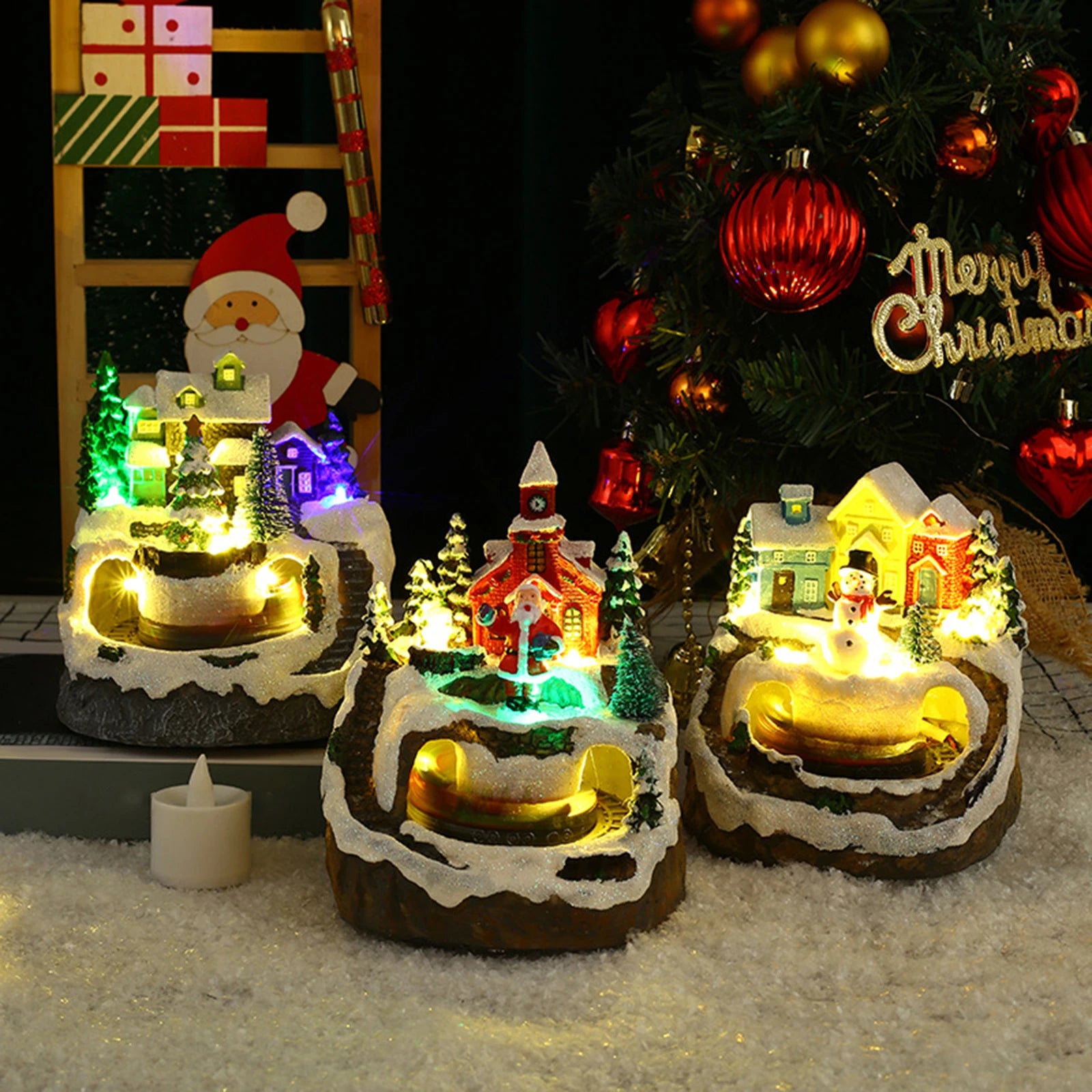 Christmas Village Music Sculpture - Kaiju Mafia