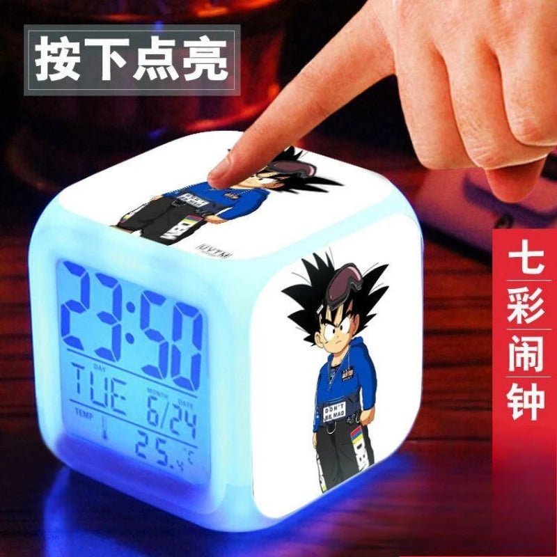 New Dragon Ball Son Goku creative trendy anime peripheral luminous night light personalized high - value cartoon alarm clock gift - Kaiju Mafia