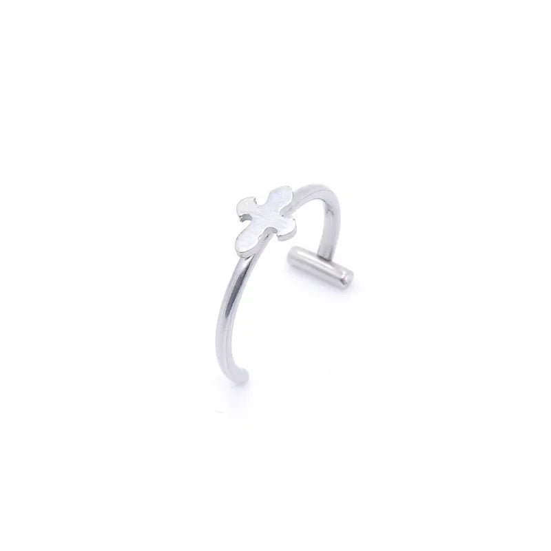1Pc Stainless Steel Fake Nose Ring Hoop Septum Rings C Clip Lip Ring Earring Fake Nose Piercing Women Body Jewelry Non - Pierced - Kaiju Mafia