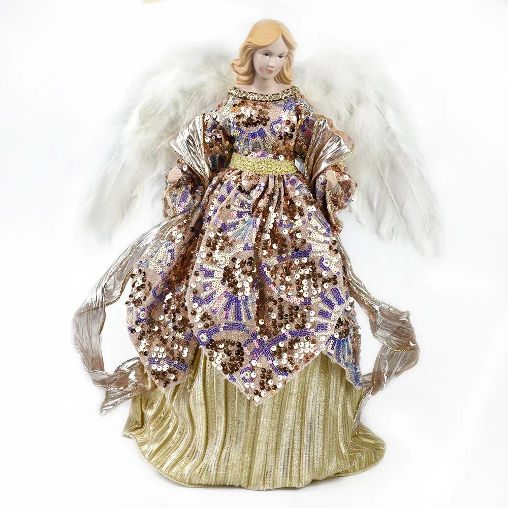 Hot 40cm Christmas Angel Doll Figurine Toy Treetop Ornaments Standing Birthday Natal Decorations Navidad Home Decor novedades - Kaiju Mafia