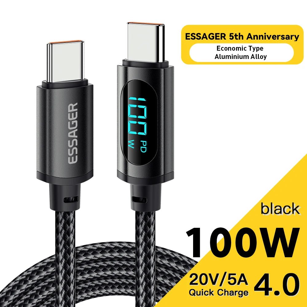 Essager 100W PD Fast Charging USB-C Cable - 2M - Kaiju Mafia
