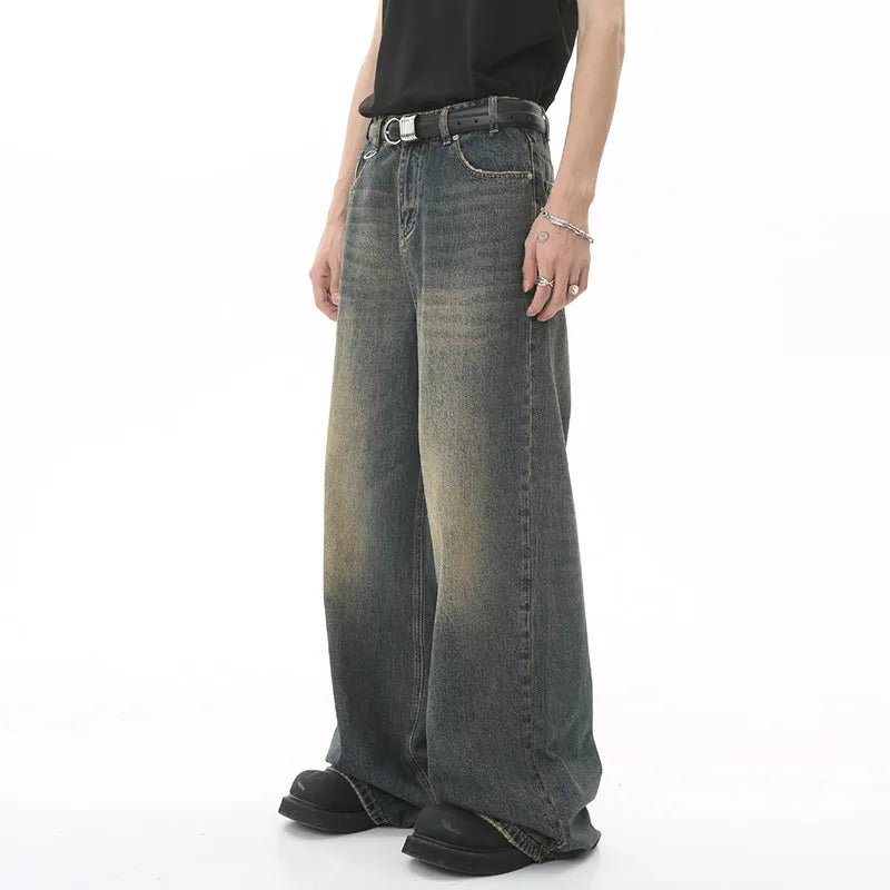 old blue washed denim pants old blue washed denim pants
